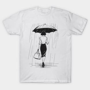 Sous la pluie. T-Shirt